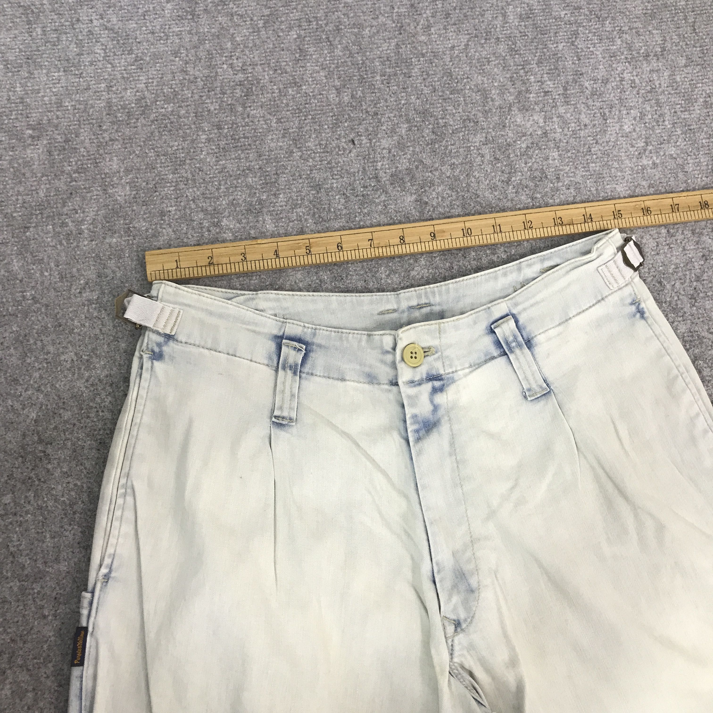 Japanese Brand purple&yellow Japan style baggy Balloon light wash pants Size US 29 - 7 Thumbnail