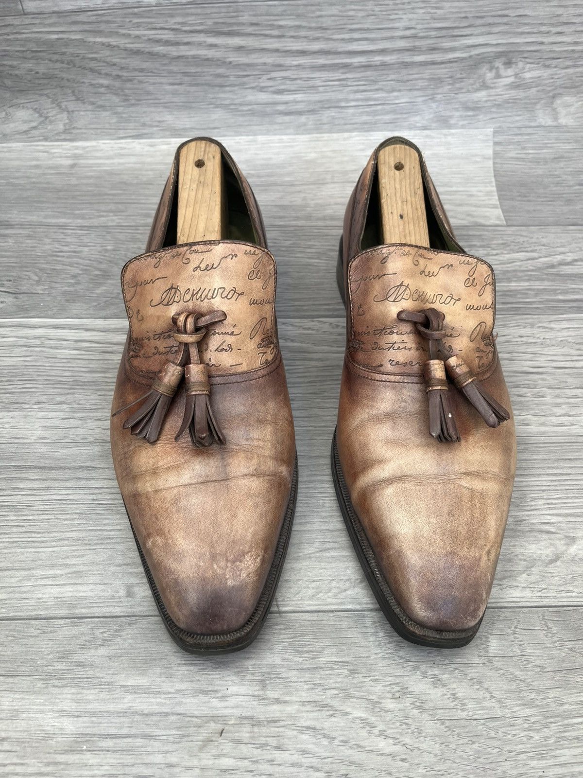 Berluti $1700 Berluti scritto patina tassel penny loafers sz 7.5 Size US 8.5 / EU 41-42 - 2 Thumbnail
