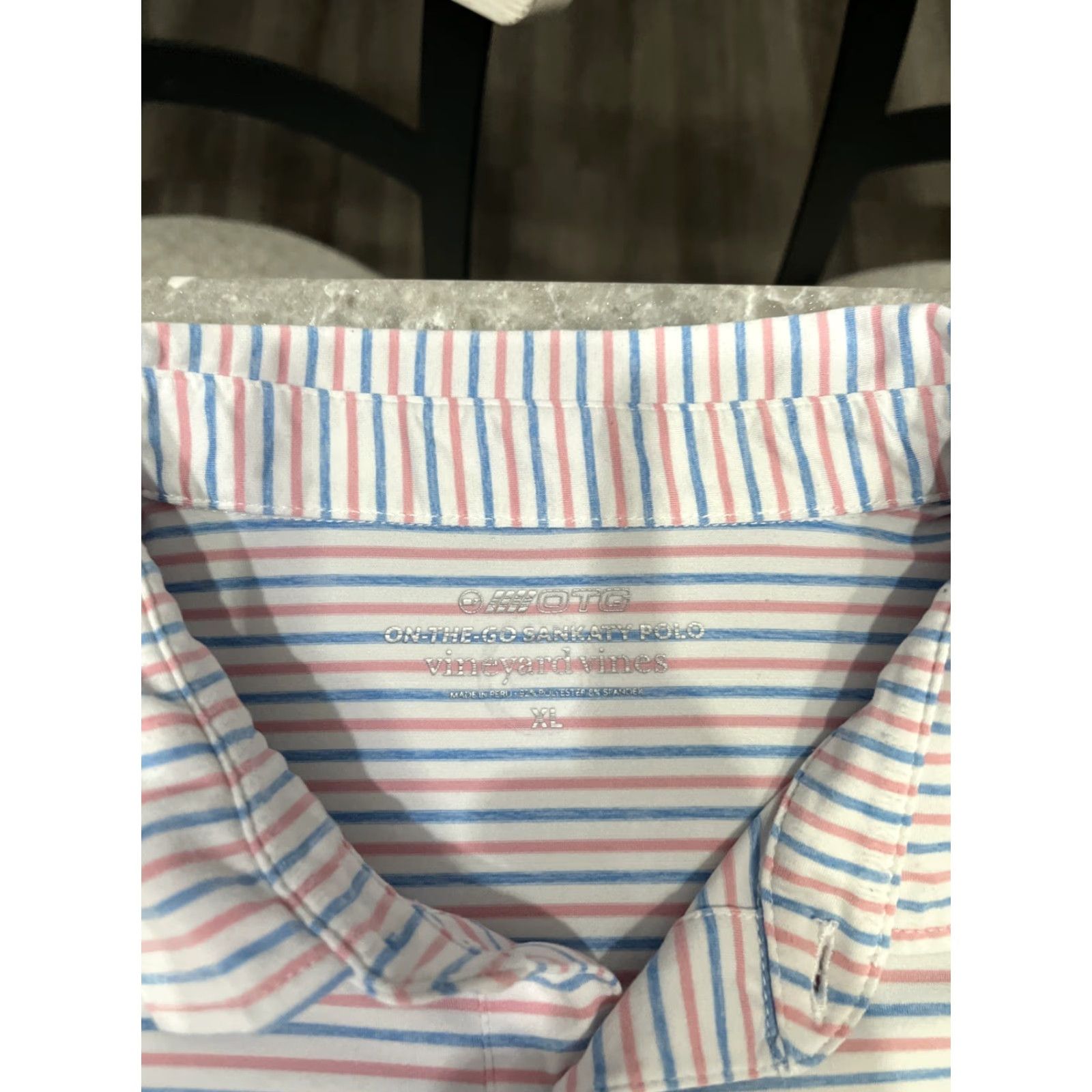 Vineyard Vines Vineyard Vines OTG On-The-Go Sankaty Performance Polo Shirt Striped XL Men Polo Short Sleeve Regular Multicolor Logo Spring Summer Golf Tennis Walking Size US XL / EU 56 / 4 - 3 Thumbnail