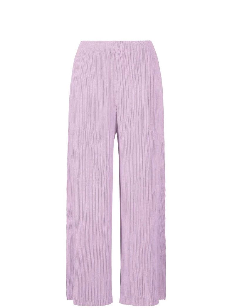 Issey Miyake Issey Miyake size:1 Taro purple pleated wide-leg pants Size 31" - 2 Thumbnail