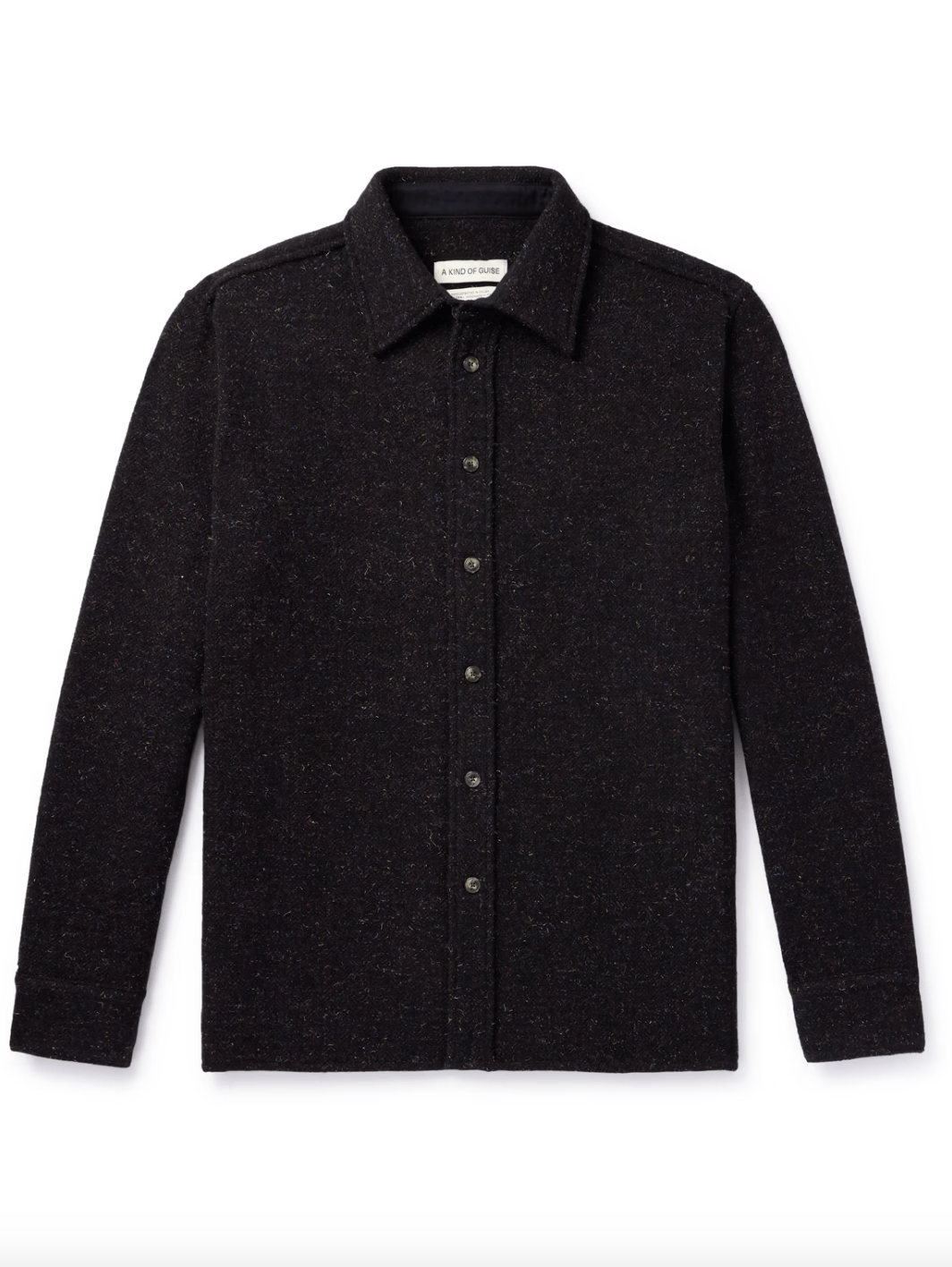 A Kind Of Guise Dullu Brushed Mélange Wool Shirt XL Size US XL / EU 56 / 4 - 1 Thumbnail