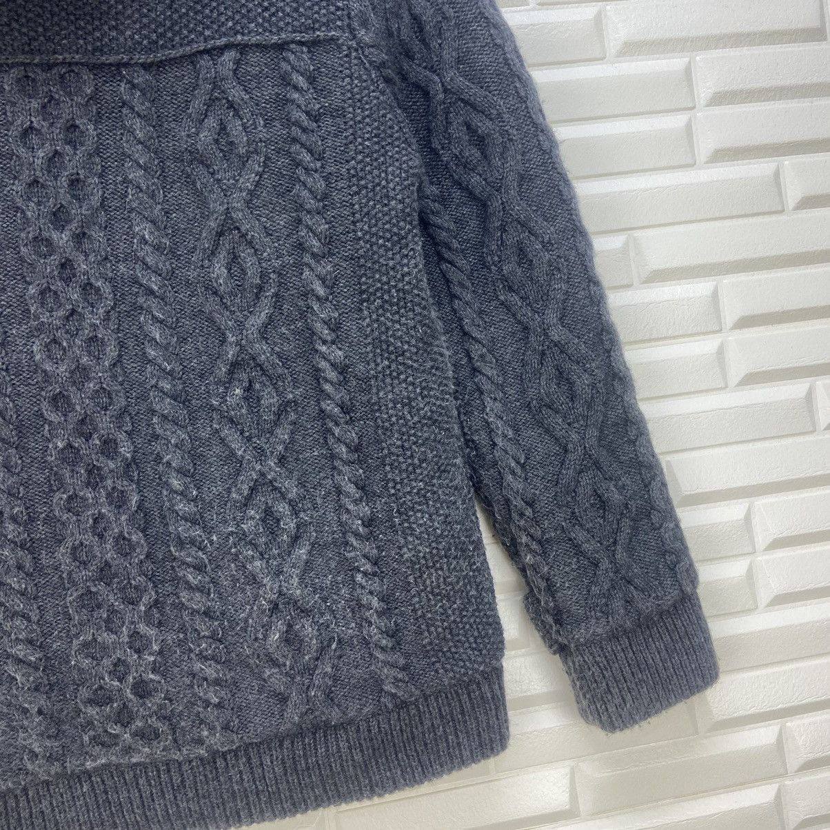 Japanese Brand Green Label Relaxing United Arrows Cable Knit Duffle Coat Size US S / EU 44-46 / 1 - 11 Thumbnail