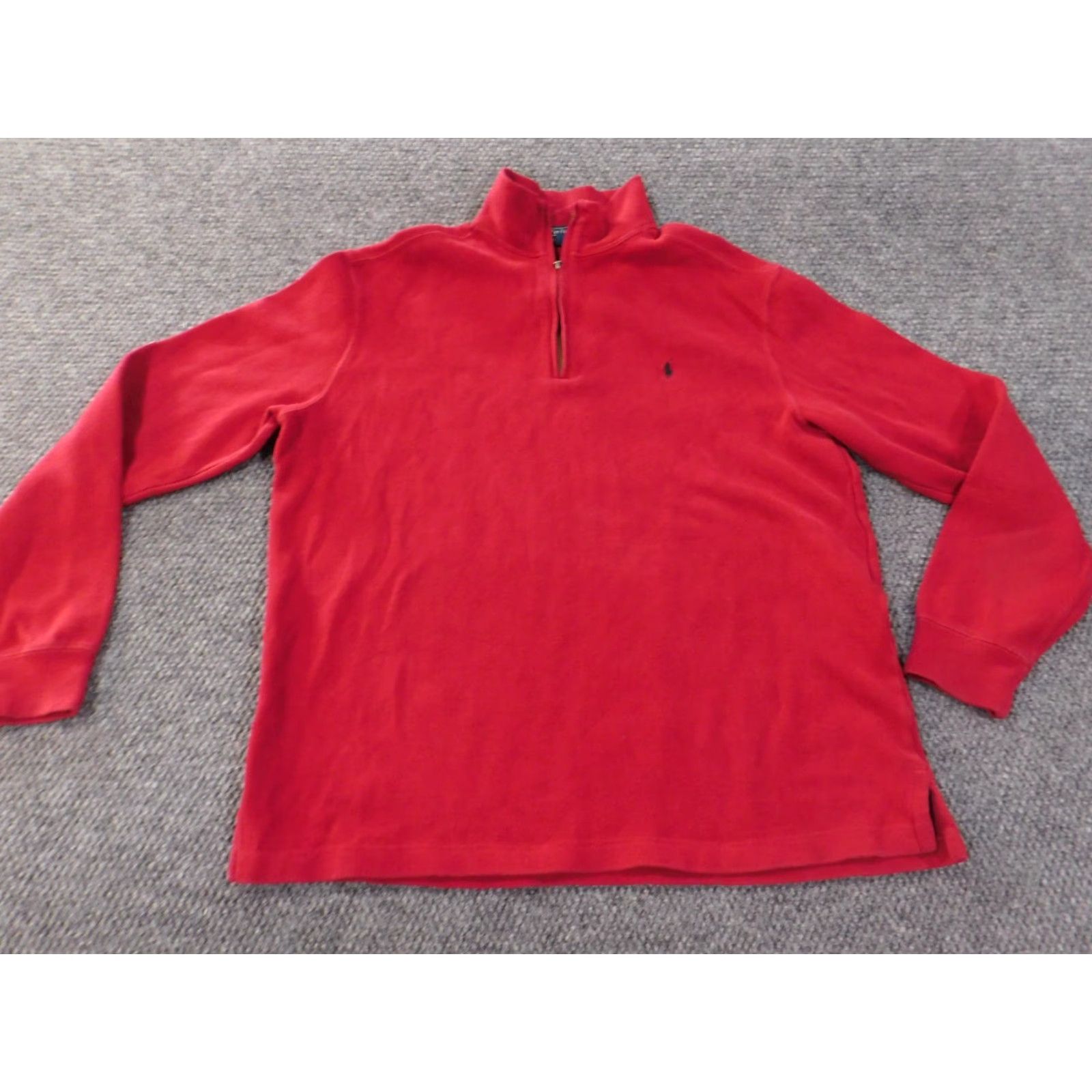 Polo Ralph Lauren Polo Ralph Lauren Sweater Pullover Mock Neck 1/4 Zip Red L Mens Vintage 90s Preppy Regular Knit Cotton chunky-knit Size US L / EU 52-54 / 3 - 2 Thumbnail