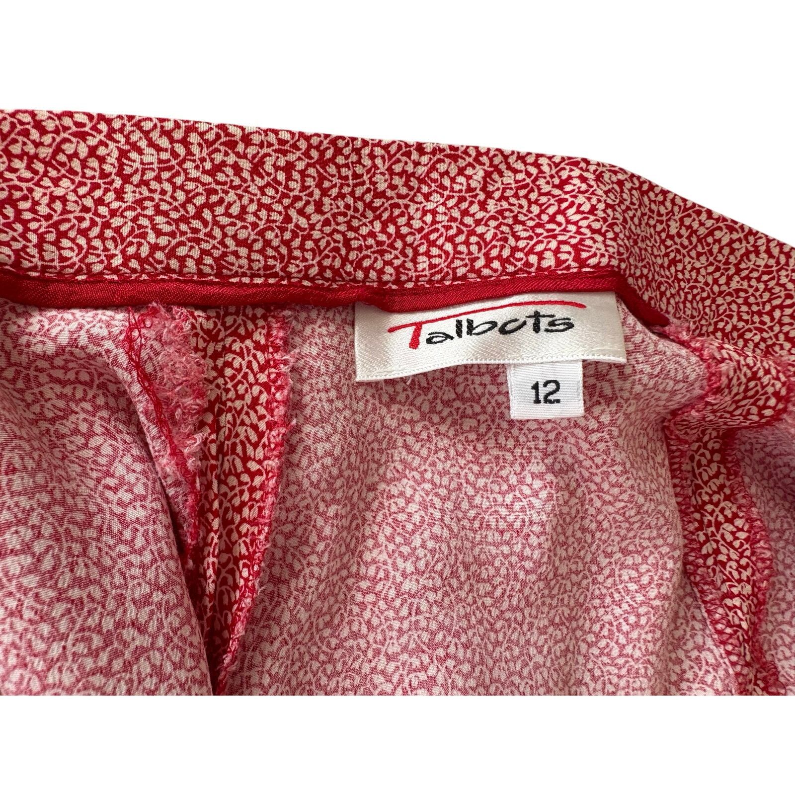 Other Talbots Vintage 70s Midi Flare Skirt Red Floral 12 Prairie Size 34" / US 12 / IT 48 - 2 Thumbnail