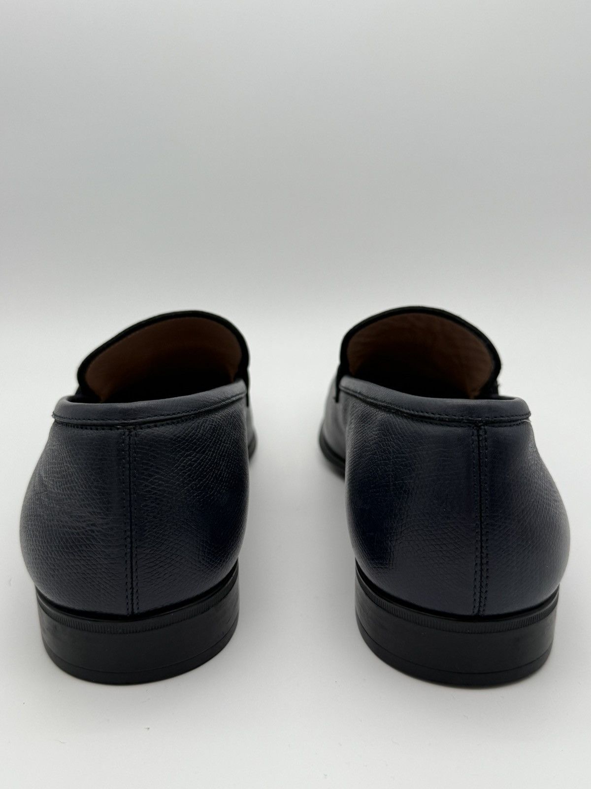 Salvatore Ferragamo Ferragamo Men’s Navy Blue Moccasin with Gancini Size 8 US Size US 8 / EU 41 - 3 Thumbnail