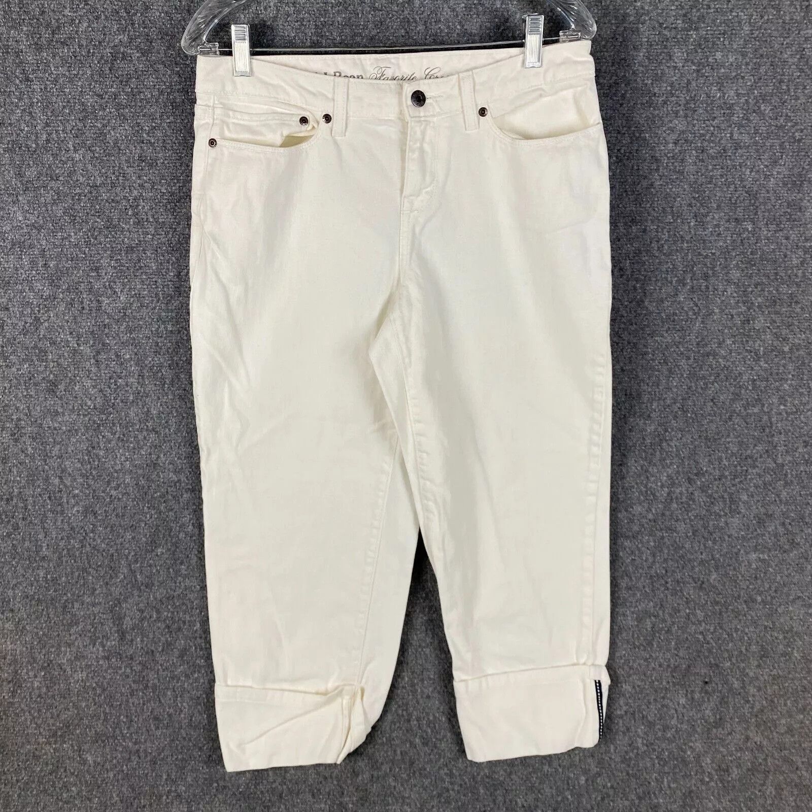 L.L. Bean LL Bean Jeans Women's Size 8 Regular Favorite Crop White Size 30" / US 8 / IT 44 - 1 Thumbnail