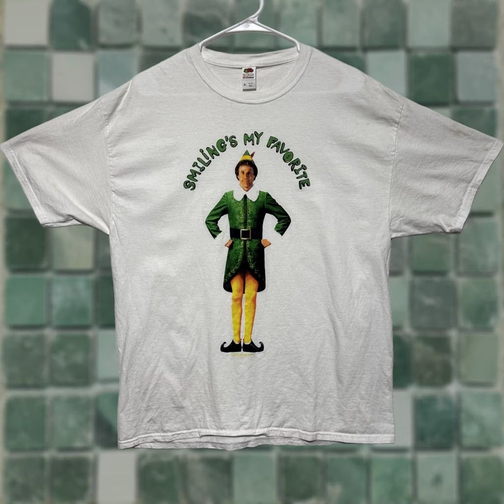 Fruit Of The Loom VINTAGE 03’ Will Ferrell "Elf" Movie T-Shirt Men’s XL Cap Cartoon Buddy The Elf White Cotton Short Sleeve Round Neck Mens XL Shirt Size US XL / EU 56 / 4 - 1 Thumbnail
