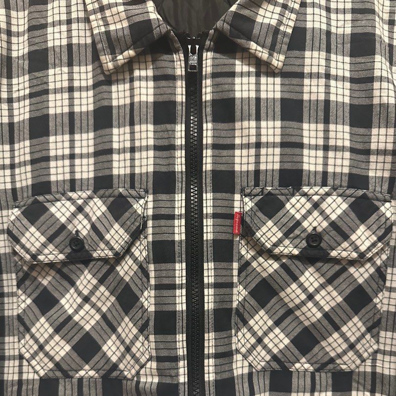 Supreme Best Deals 🍻 Supreme Quilted Zip Flannel Shirt FW14 Size US L / EU 52-54 / 3 - 4 Thumbnail