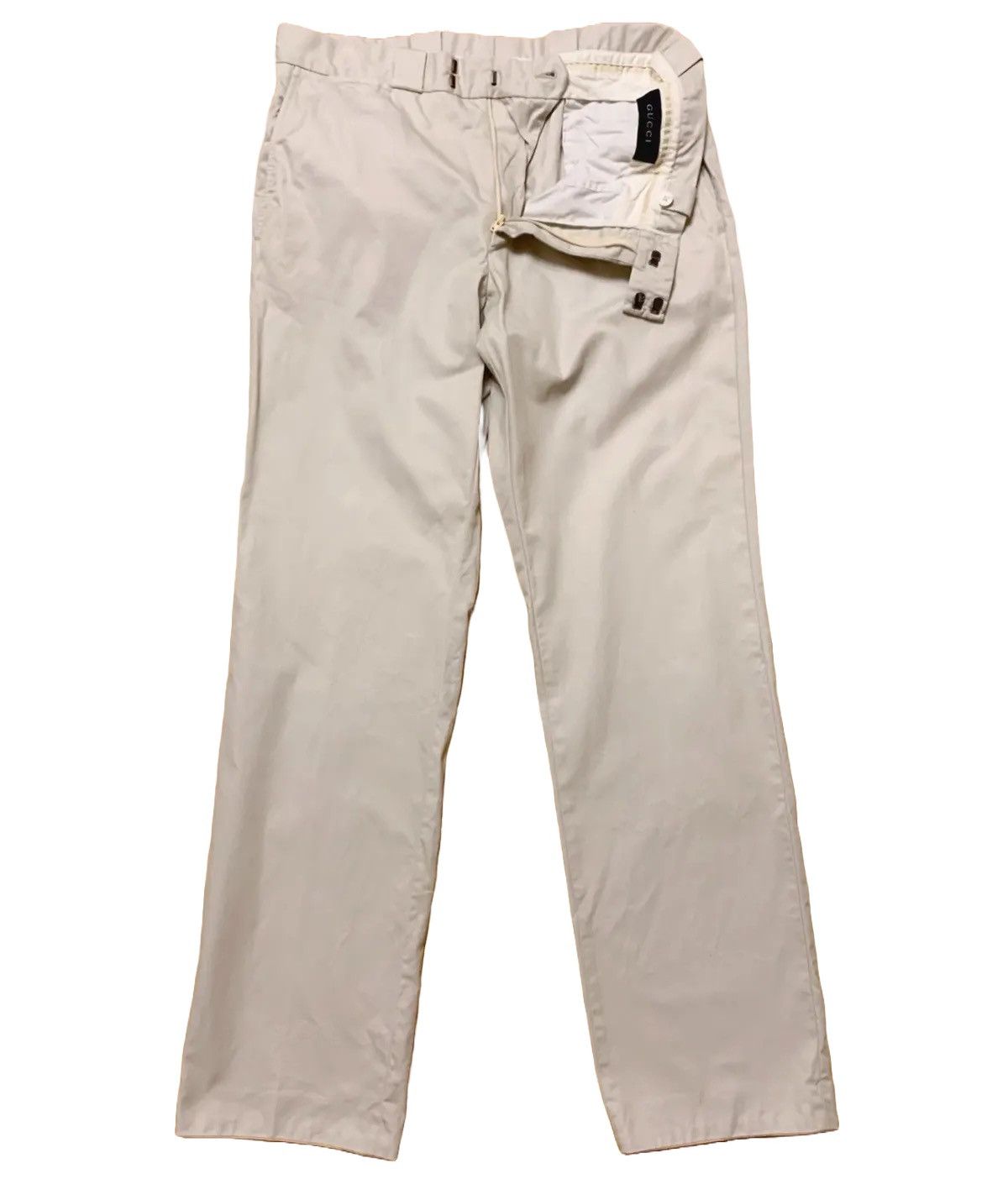 Gucci GUCCI Pants Trousers Beige Cotton Runway Vintage TOM FORD Size US 34 / EU 50 - 2 Thumbnail