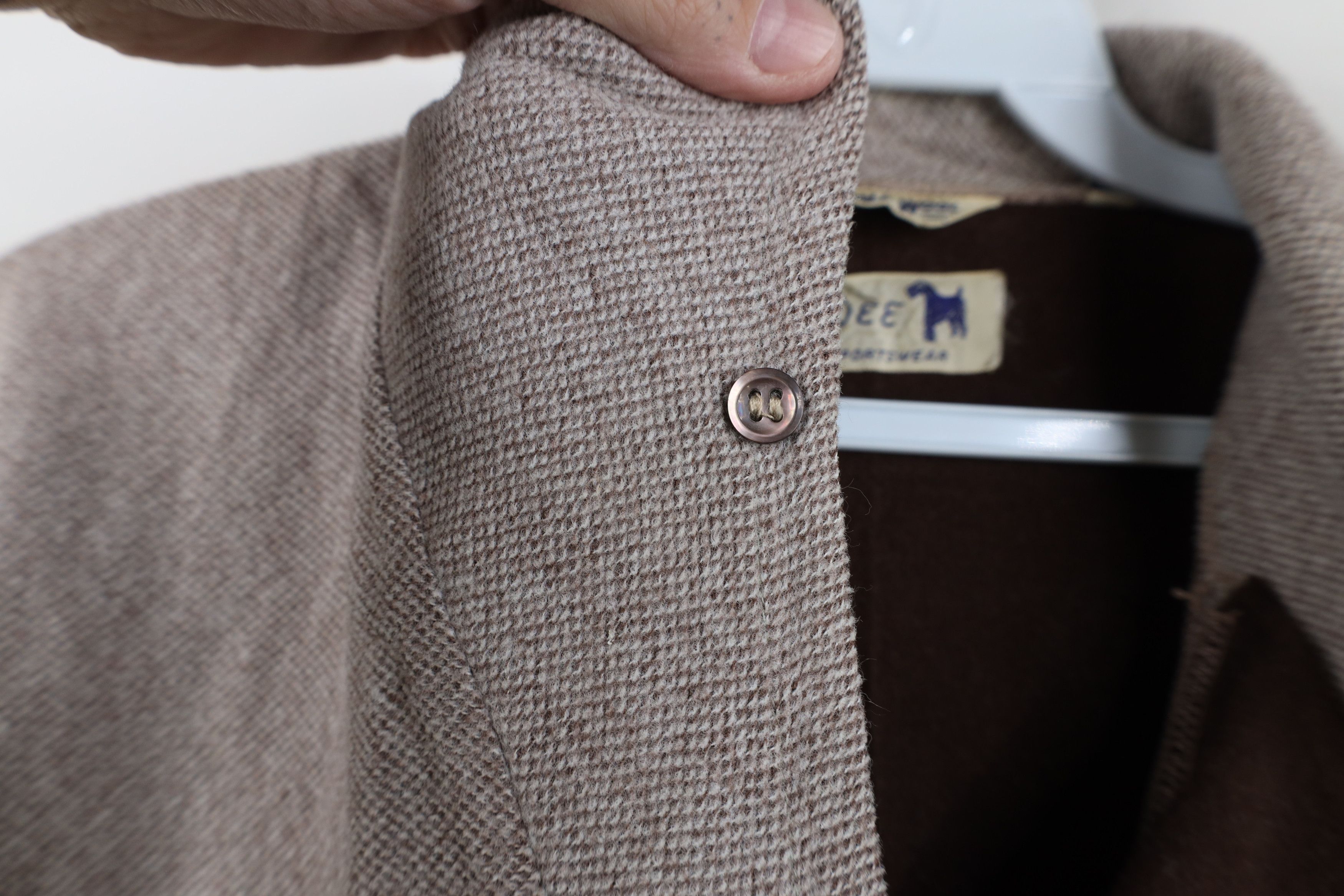 Vintage Vintage 50s 60s Streetwear Looped Collar Knit Polo Brown USA Size US L / EU 52-54 / 3 - 5 Thumbnail