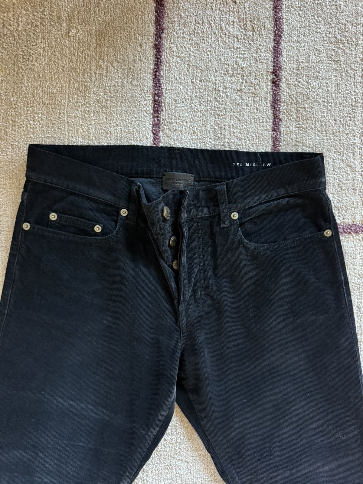 Saint Laurent Paris Black Saint Laurent D02 M/SK-LW corduroy pants Size US 30 / EU 46 - 2 Thumbnail