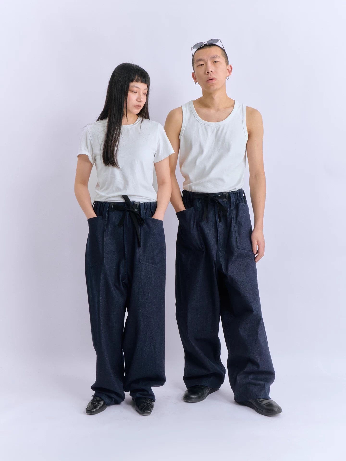Other YUKIO SATO Navy Denim Wide Leg Sato Pants Size US 30 / EU 46 - 6 Thumbnail