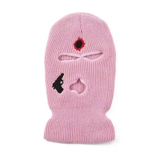 High Sport × Japanese Brand Embroidered Balaclava Ski Mask Head Facemask Pink Color Size ONE SIZE - 1 Thumbnail