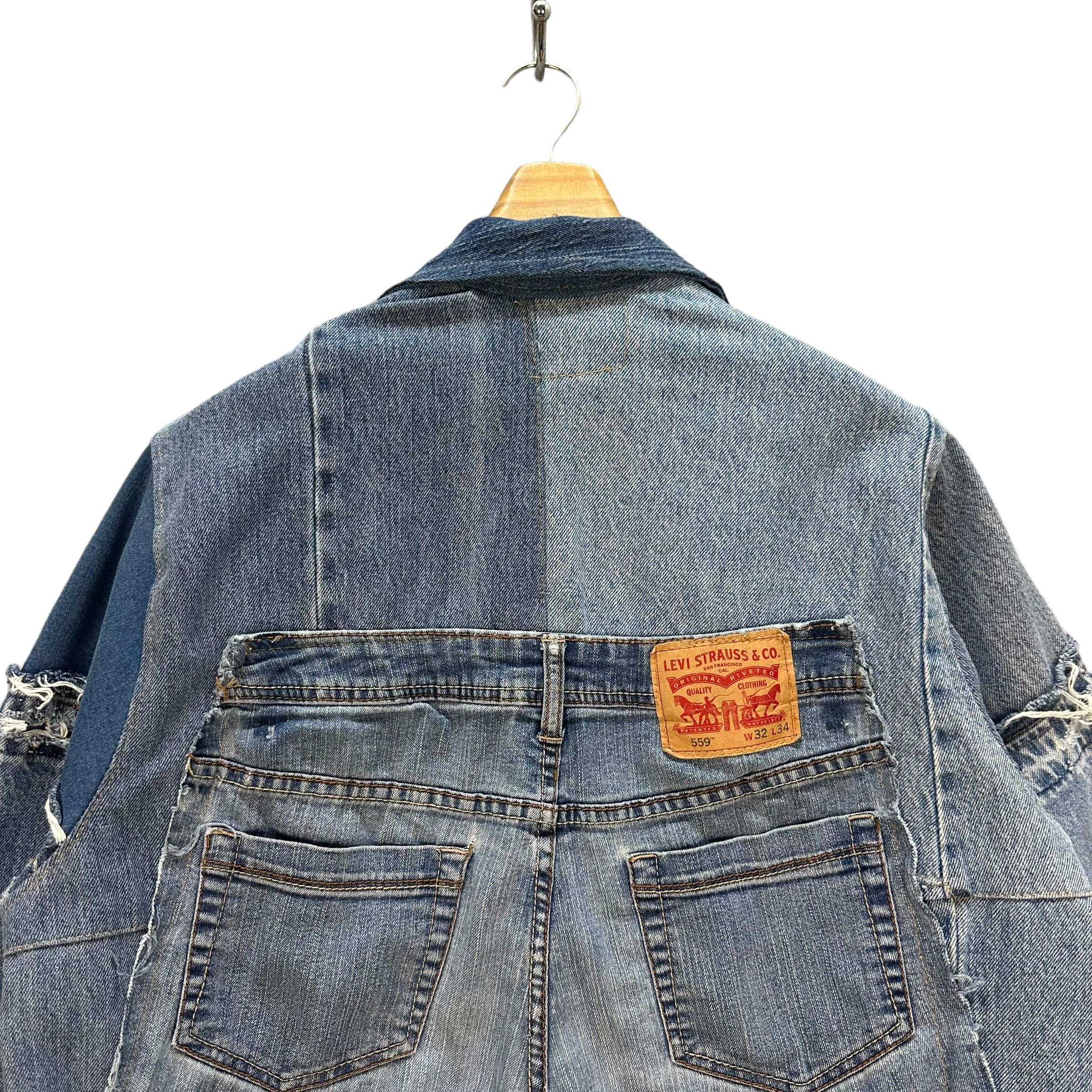 Other CUSTOM PATCH WORK ALL LEVIS DENIM JACKET #8670-019 Size US L / EU 52-54 / 3 - 12 Thumbnail