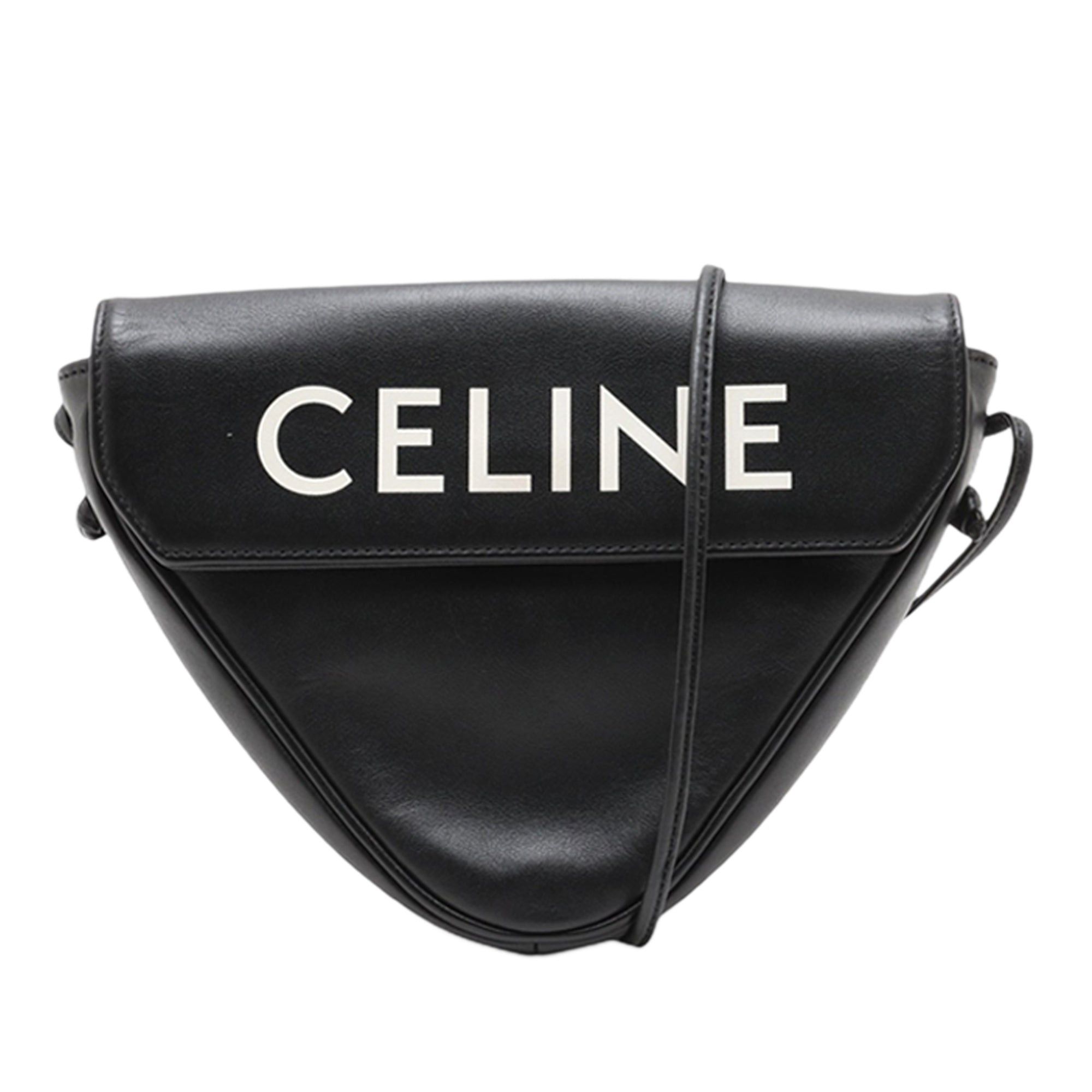 Celine Smooth Calfskin Logo Triangle Crossbody Size ONE SIZE - 1 Thumbnail