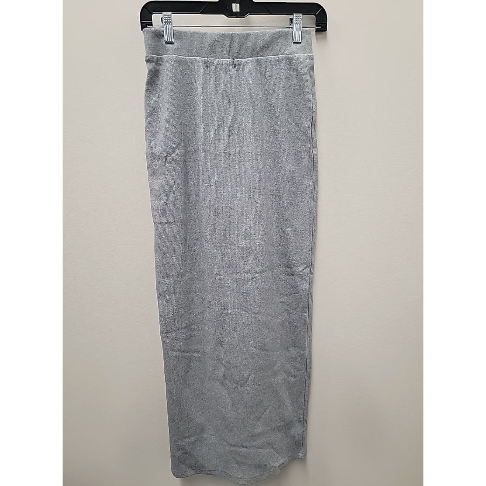 Vintage Veiled Collection Skirt Grey Long Straight Cotton Spandex NWT M Women Size M Size 32" / US 10 / IT 46 - 4 Thumbnail