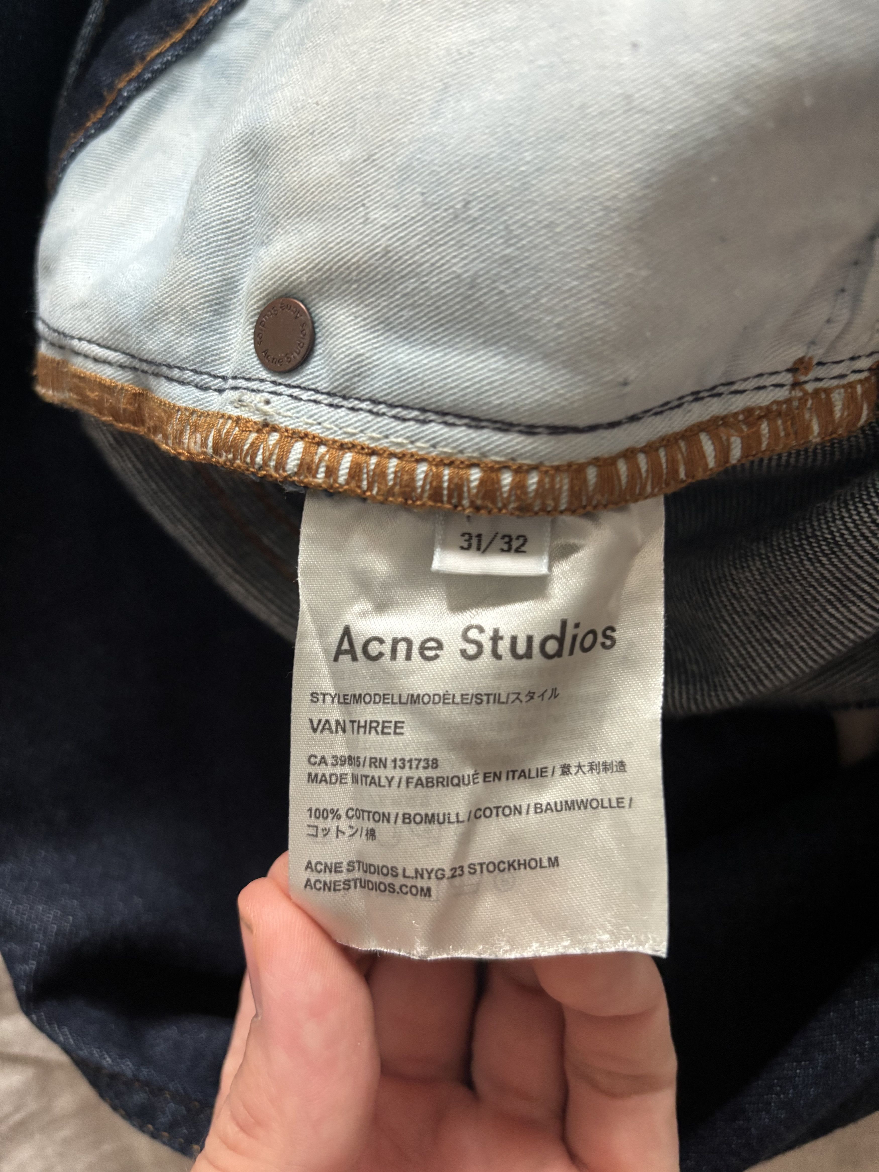 Acne Studios Acne Studios Van Three Indigo Jeans Size US 31 - 5 Thumbnail