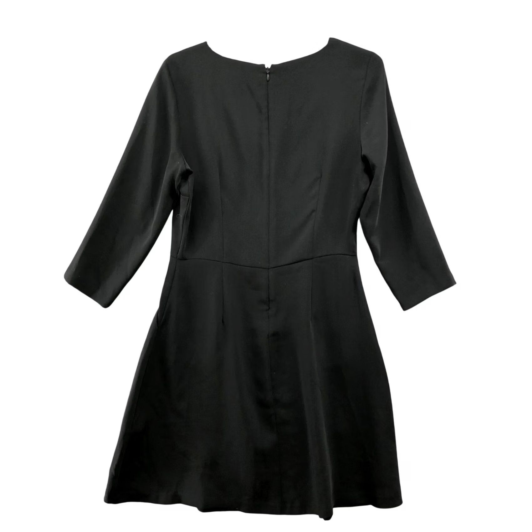 Vintage Tahari Black Mini Dress Size 6 LBD 3/4 Sleeve A-Line Pockets Formal Cocktail Party/Wedding/Workwear Womens Size M / US 6-8 / IT 42-44 - 2 Thumbnail
