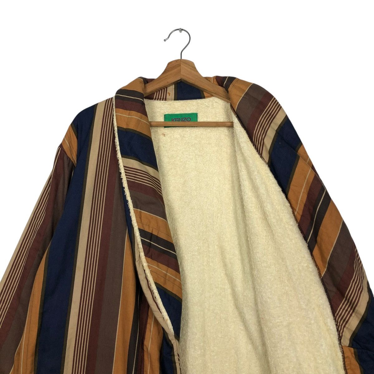 Japanese Brand 🔥VINTAGE LONG BATH ROBE JACKET KENZO STRIPED DESIGN BLANKET Size US M / EU 48-50 / 2 - 15 Thumbnail