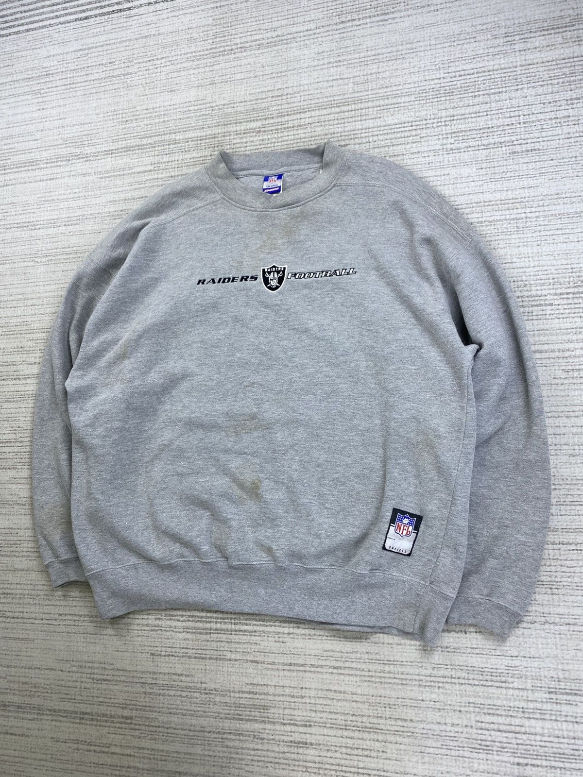 NFL × Reebok × Vintage VINTAGE 199+ OAKLAND RAIDERS NFL Sweatshirt Size US XL / EU 56 / 4 - 4 Thumbnail