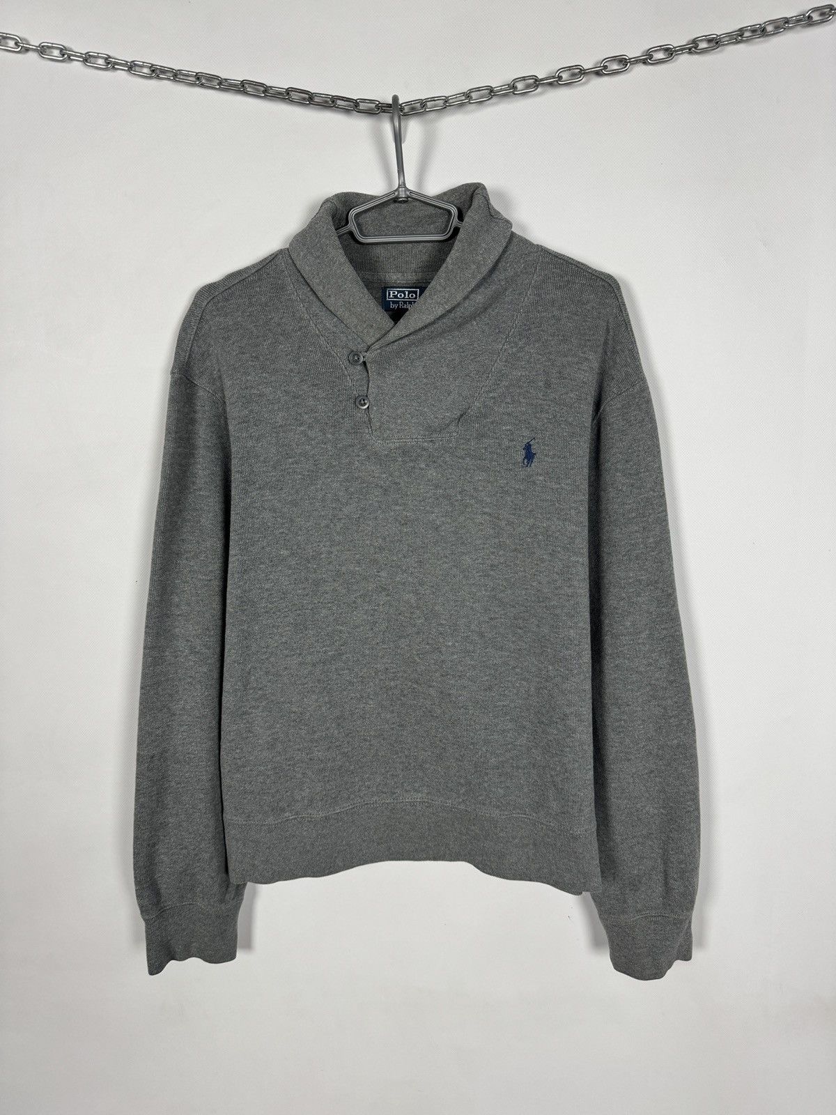Polo Ralph Lauren Vintage Polo Ralph Lauren Shawl Collar Sweater Pullover Sz L Size US L / EU 52-54 / 3 - 1 Thumbnail
