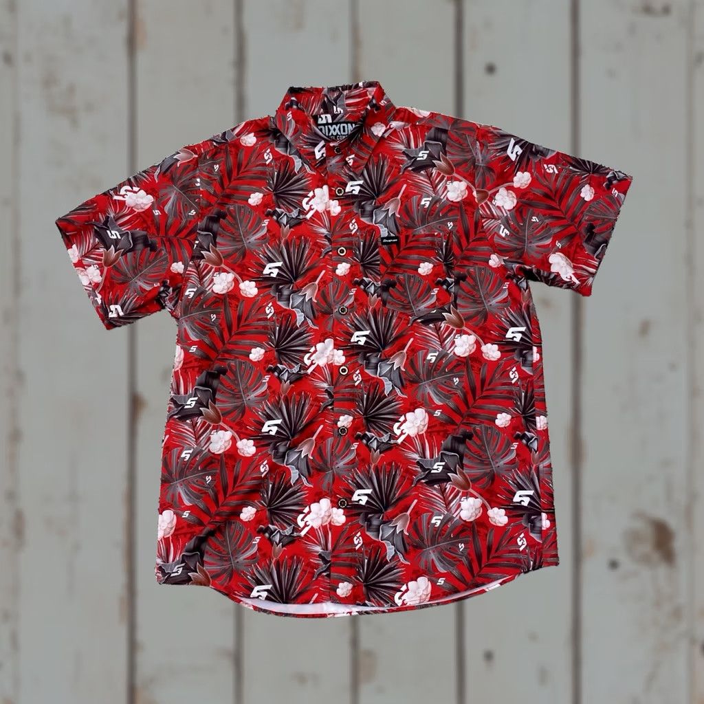 Vintage DIXXON Flannel Shirt Men’s L Red Floral Snap On Tools Hawaiian Limited Edition Size US L / EU 52-54 / 3 - 1 Thumbnail