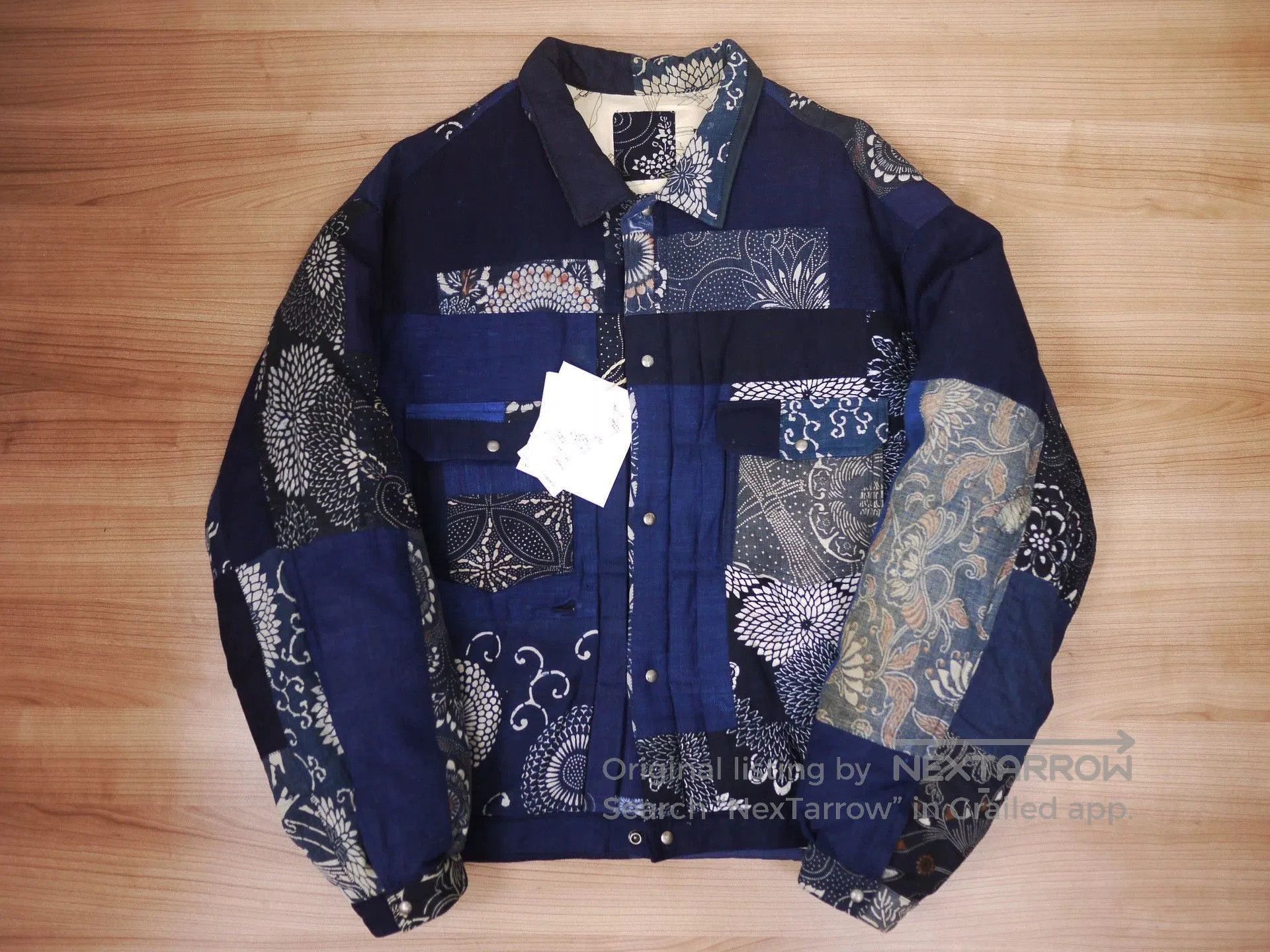 Visvim Blue Patchwork Button-Up Jacket Size M. Size US M / EU 48-50 / 2 - 1 Thumbnail