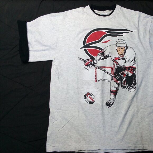 NHL × Vintage Vintage San Diego Gulls Hockey Double Sleeve T-Shirt Size US XL / EU 56 / 4 - 3 Thumbnail