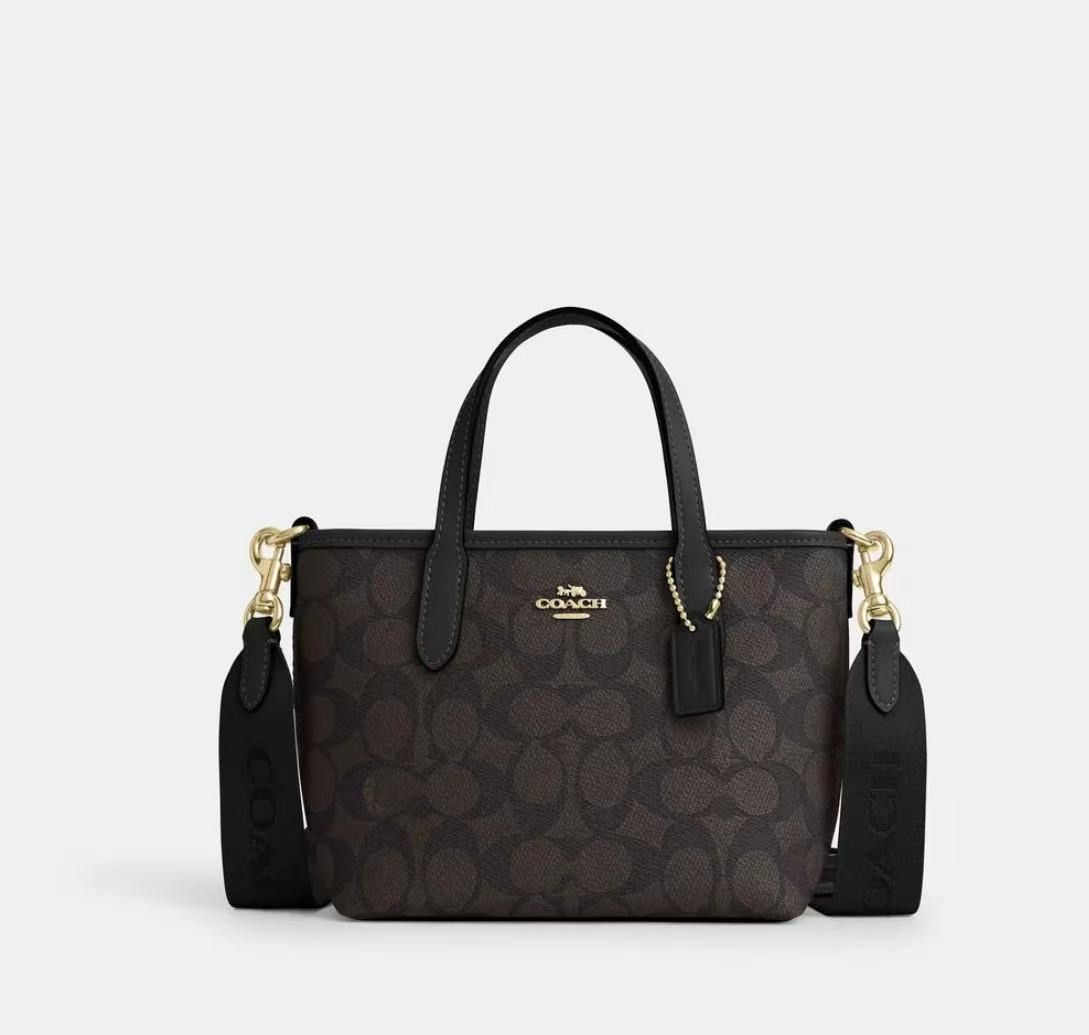 Coach NWT COACH City Mini Tote Bag In Signature Canvas CW032 Size ONE SIZE - 8 Thumbnail