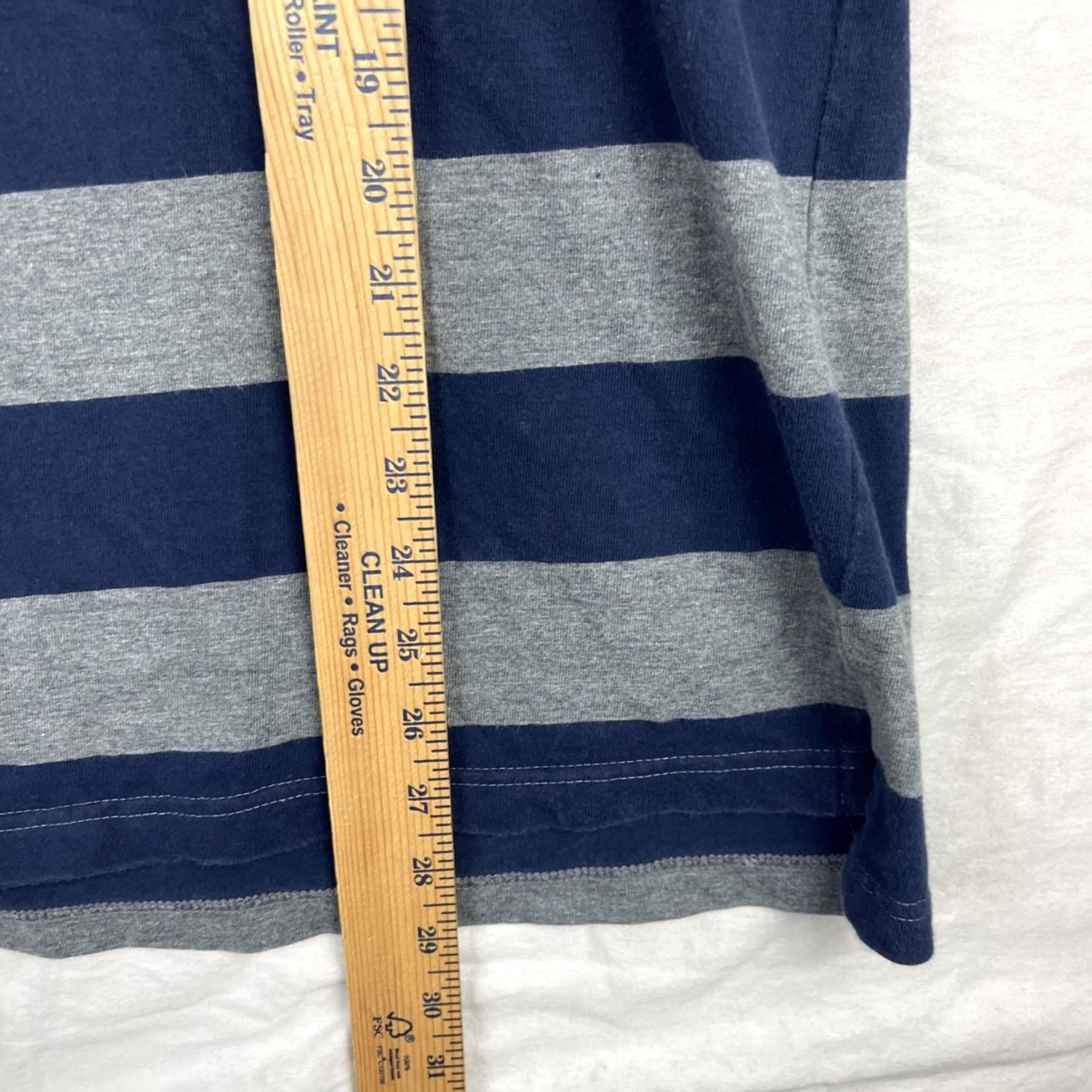 Disney Disney Dopey Shirt Mens Large Gray Blue Striped Embroidered Tee Size US L / EU 52-54 / 3 - 7 Thumbnail