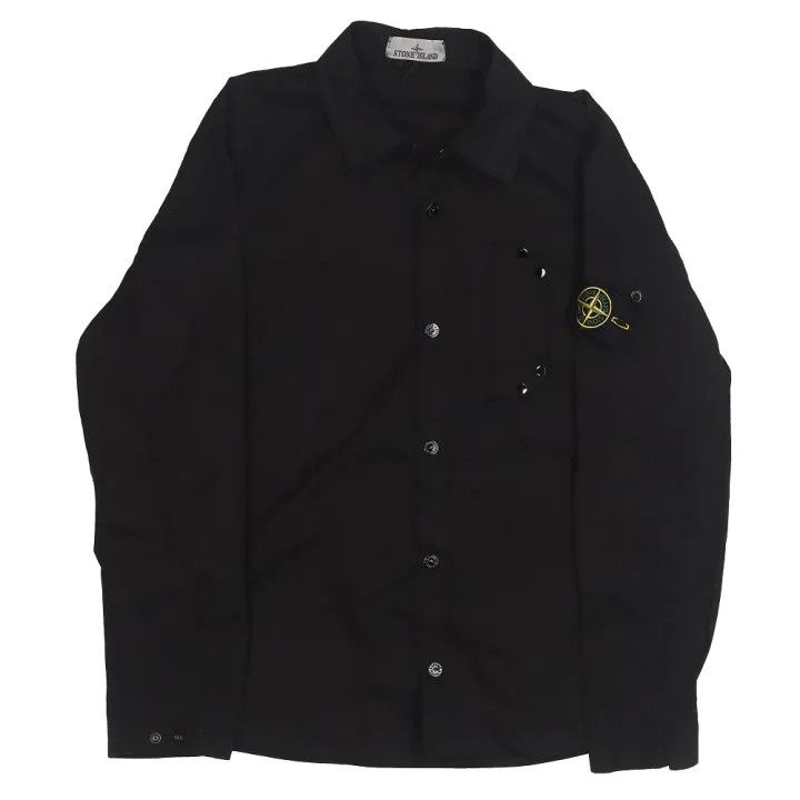 Stone Island Black Long Sleeve Polo Jacket