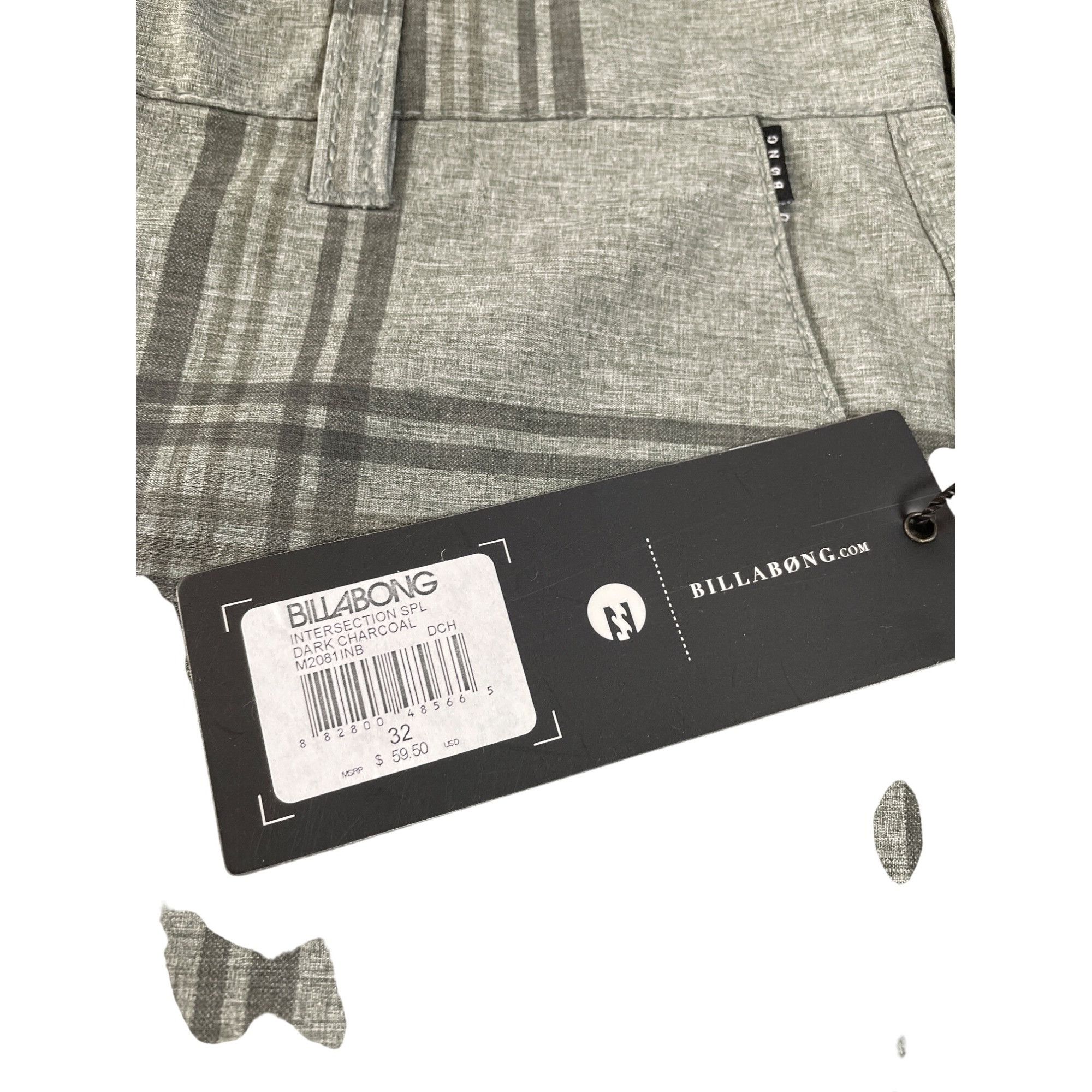 Billabong Billabong Mens submersible X Stretch gray plaid shorts size Size US 32 / EU 48 - 4 Thumbnail