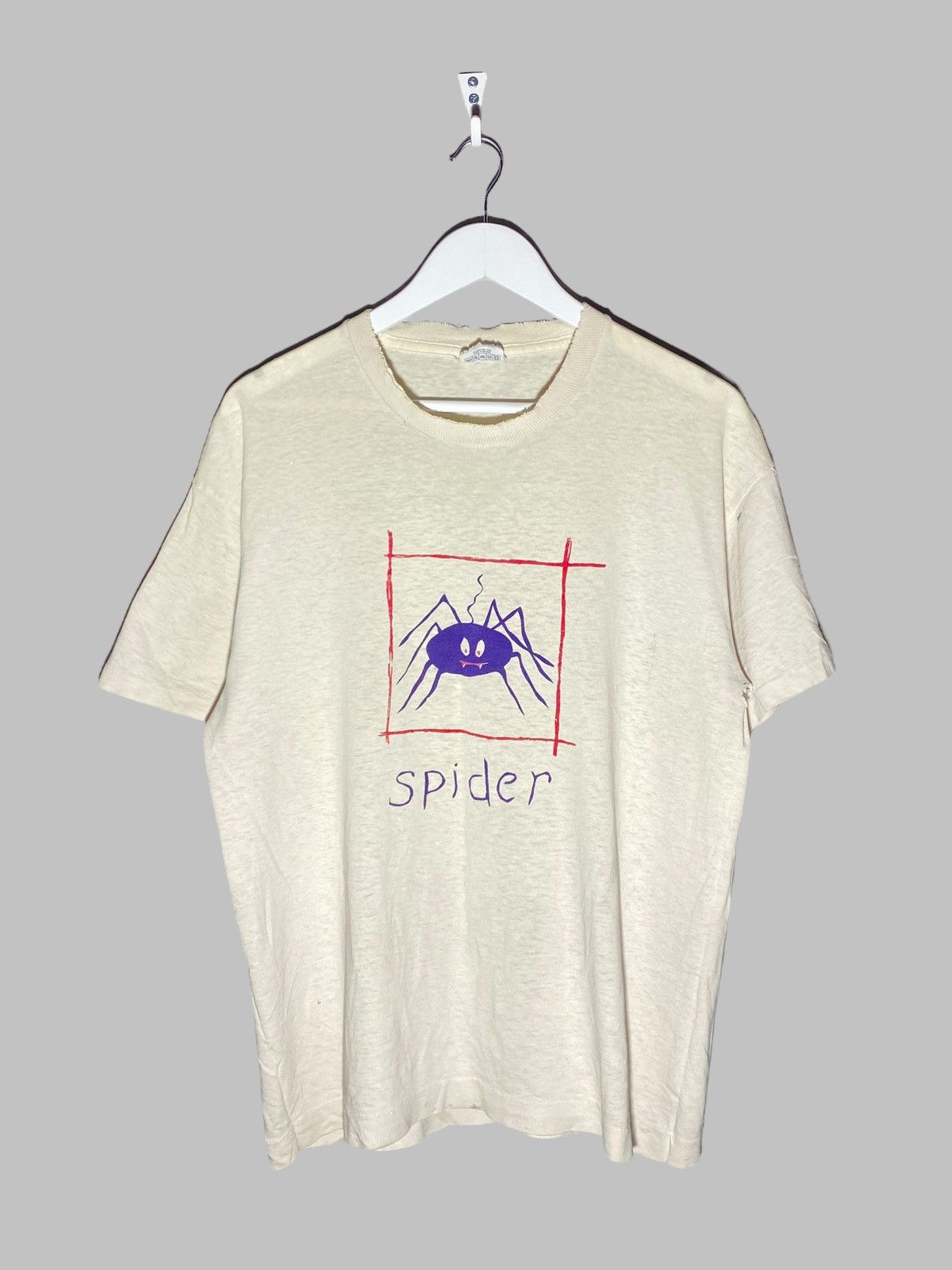 Vintage Vintage 90s Spider Graphic Single Stitch Rare Distressed Tee Size US L / EU 52-54 / 3 - 1 Thumbnail