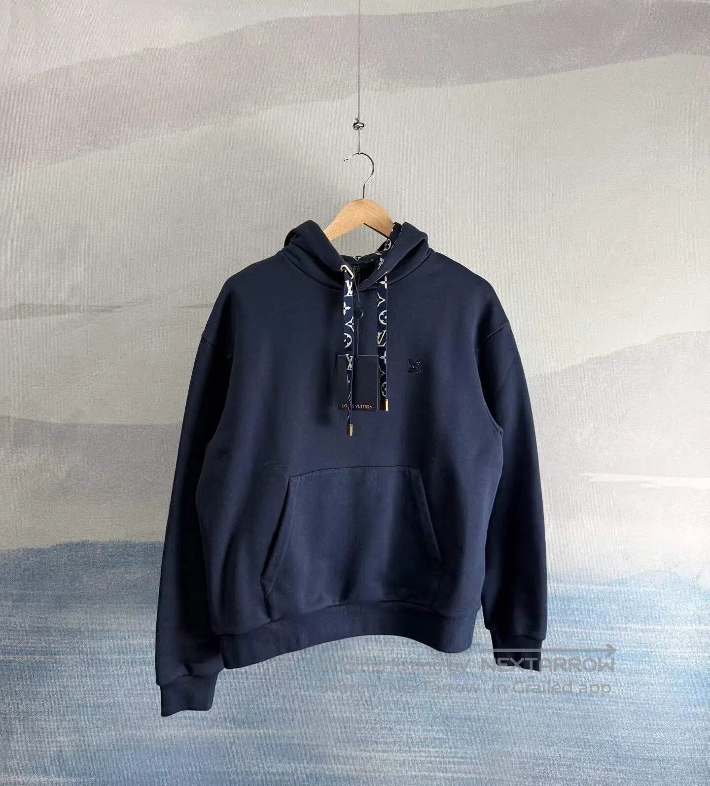 Louis Vuitton Louis Vuitton Deep Blue Diamond Drawcord Full Print Hoodie Size US XS / EU 42 / 0 - 1 Thumbnail