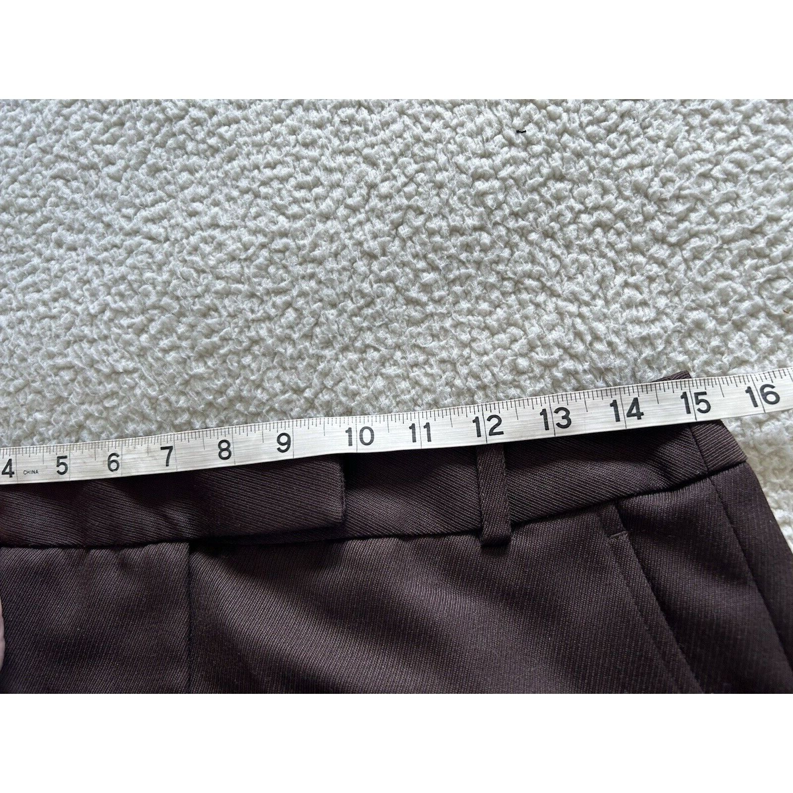 Ann Taylor Ann Taylor LOFT Womens Chocolate Brown Wool Blend Wide Cuffe Size 27" / US 4 / IT 40 - 7 Thumbnail