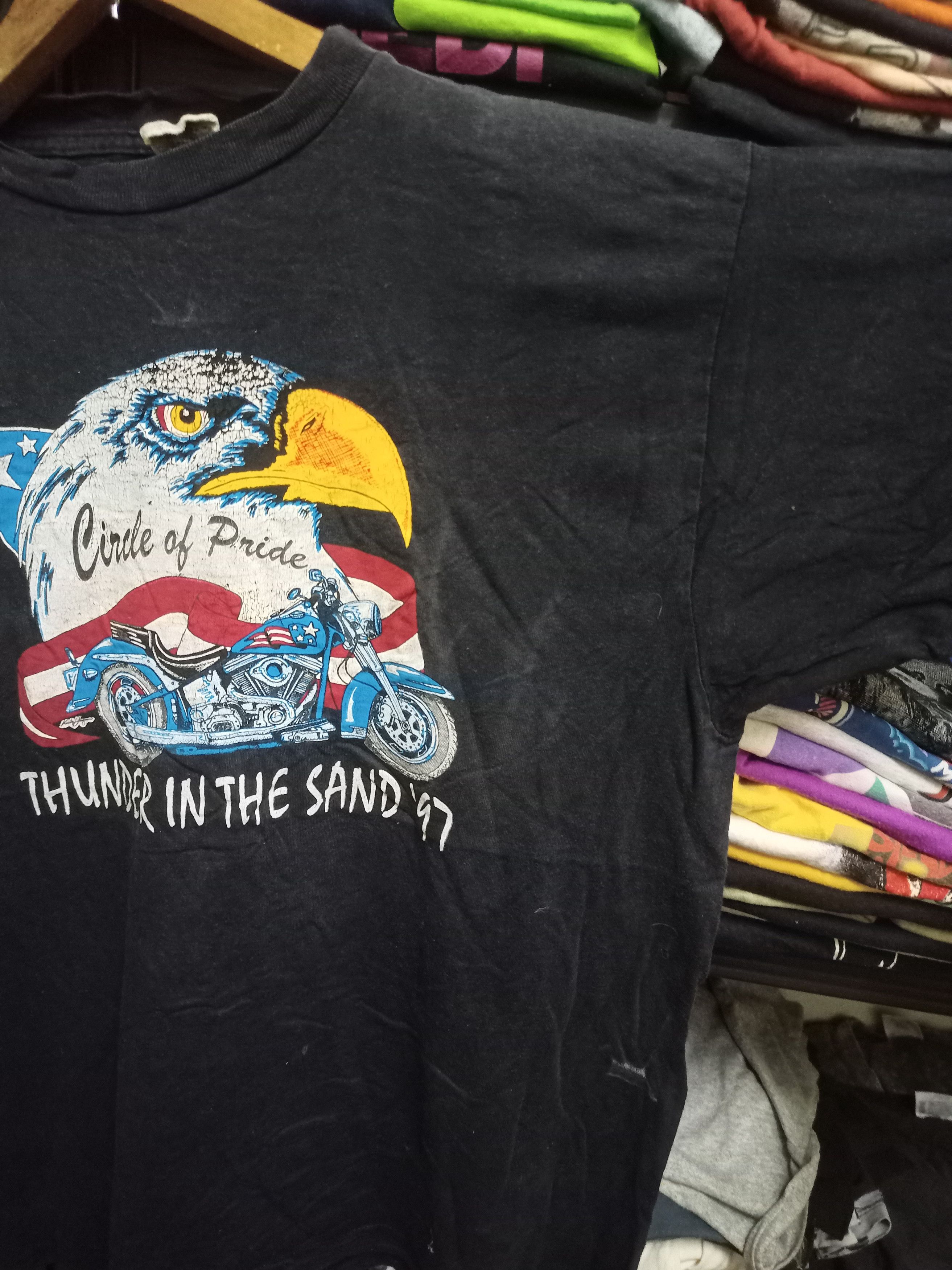 Other × Vintage Vintage 90s Biker Thunder In The Sand Size US L / EU 52-54 / 3 - 6 Thumbnail