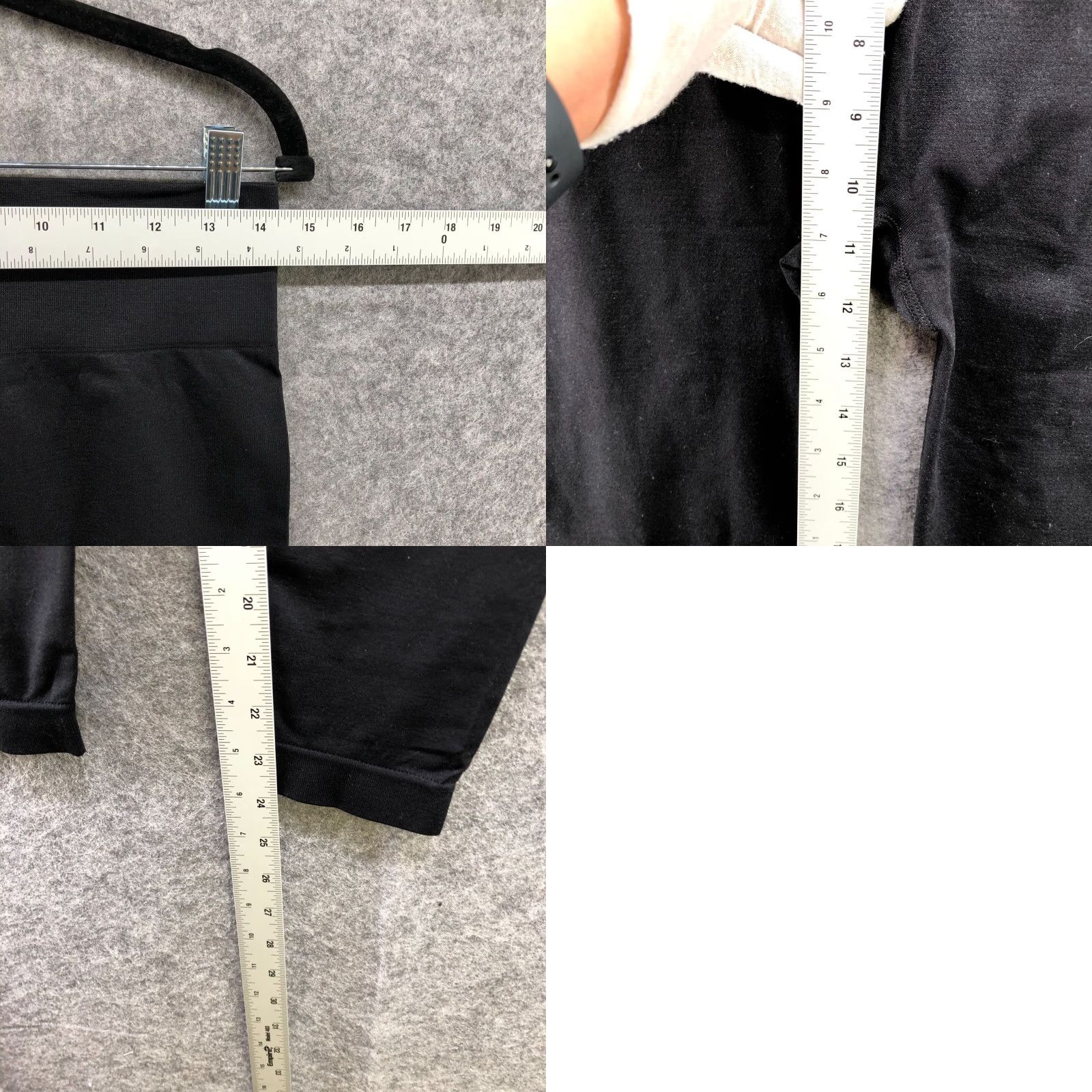 Vintage Walkpop Leggings - Womens High Rise Seamless Yoga Activewear, Black, XL, Ankle Inseam 24 in Size 40" / US 18 - 8 Thumbnail