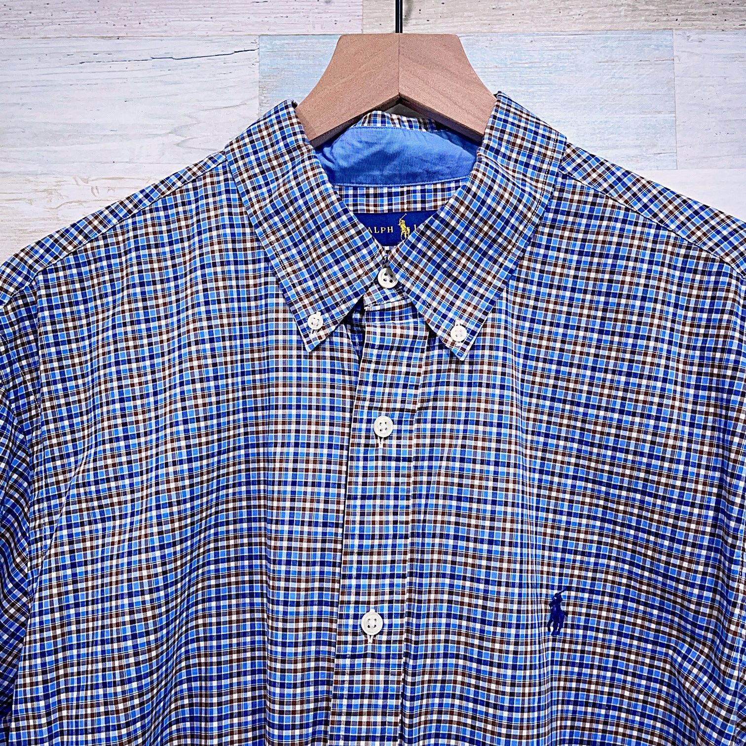 Ralph Lauren Ralph Lauren Cotton Stretch Long Sleeve Shirt Blue Plaid XL Size US XL / EU 56 / 4 - 2 Thumbnail