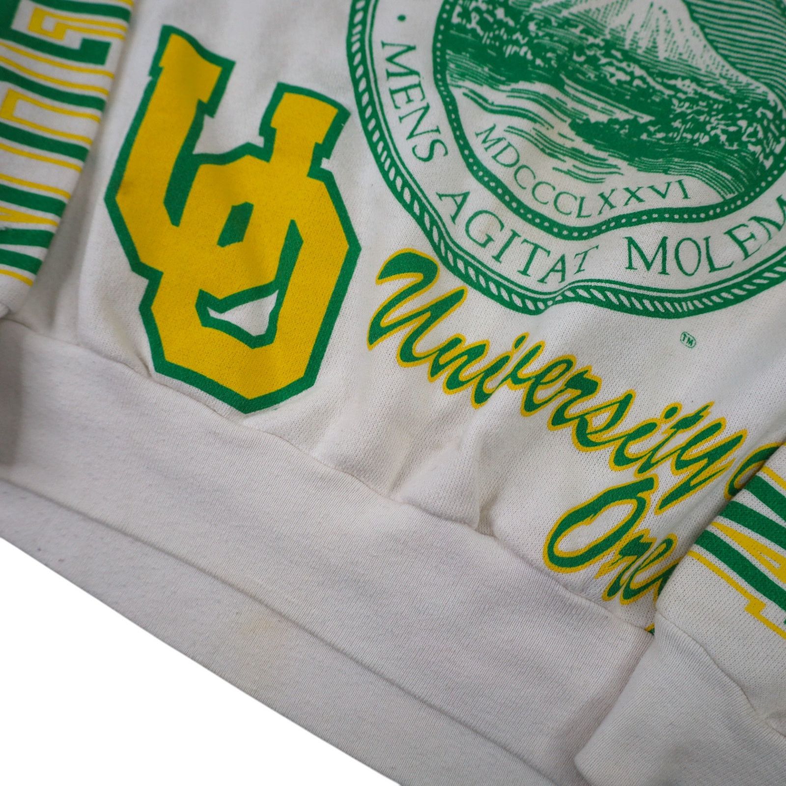 Majestic × NCAA × Vintage VTG Majestic University of Oregon Ducks Graphic Sweatshirt Size US L / EU 52-54 / 3 - 4 Thumbnail