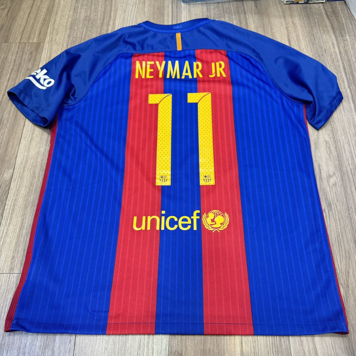 Nike Barcelona 16/17 home shirt #11 Neymar Size US XL / EU 56 / 4 - 2 Thumbnail