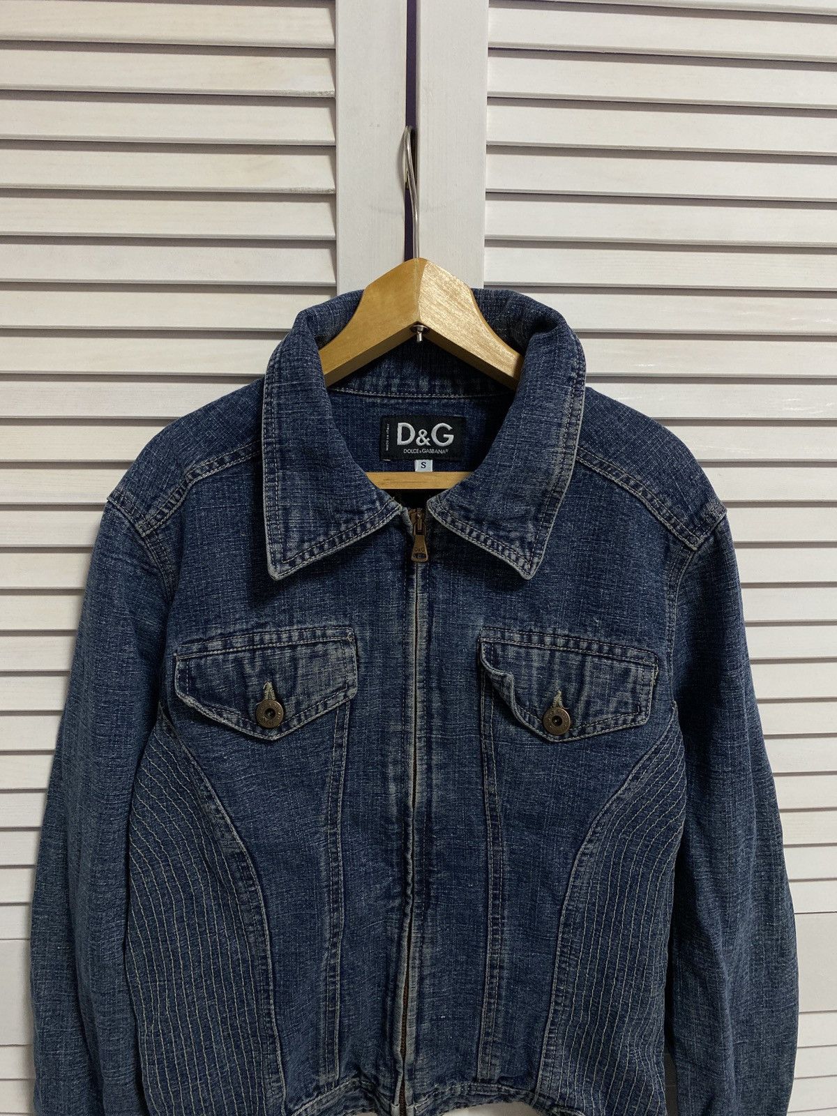 Dolce & Gabbana × Vintage 🪼Vintage 2000s Denim Jeans Trucker Jacket Dolce Gabbana D&G Size S / US 4 / IT 40 - 2 Thumbnail