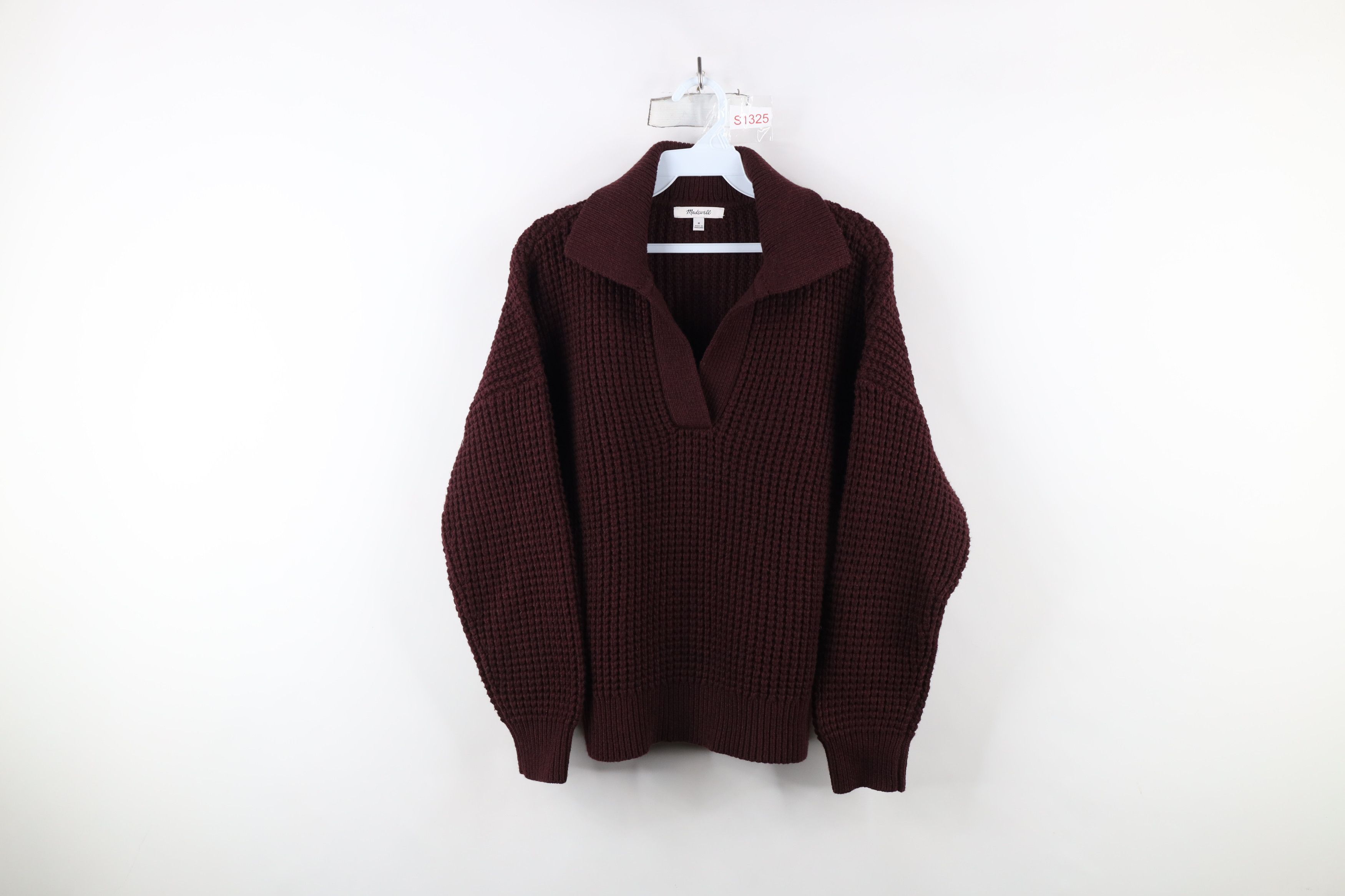Madewell × Vintage Madewell Textured Thermal Merino Wool Knit Collared Sweater Size M / US 6-8 / IT 42-44 - 1 Thumbnail