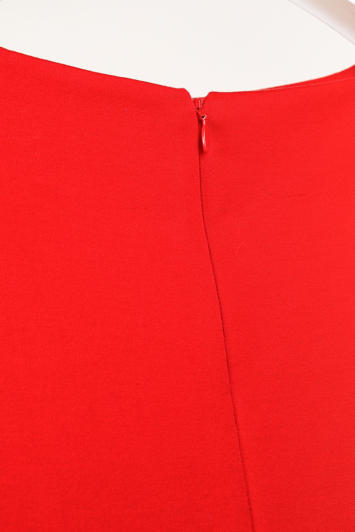 Marni Marni Red Knit Asymmetrical Midi Dress Size S / US 4 / IT 40 - 7 Thumbnail