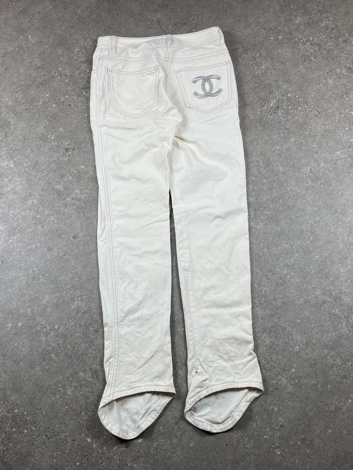 Chanel Vintage y2k chanel big logo jeans luxury designer pants Size 24" / US 00 / IT 34 - 1 Thumbnail