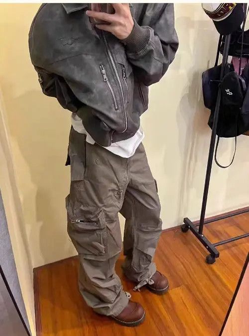 Japanese Brand Vintage Street Y2K Multi-Pocket Pleated Work Casual Pants Size US 32 / EU 48 - 3 Thumbnail