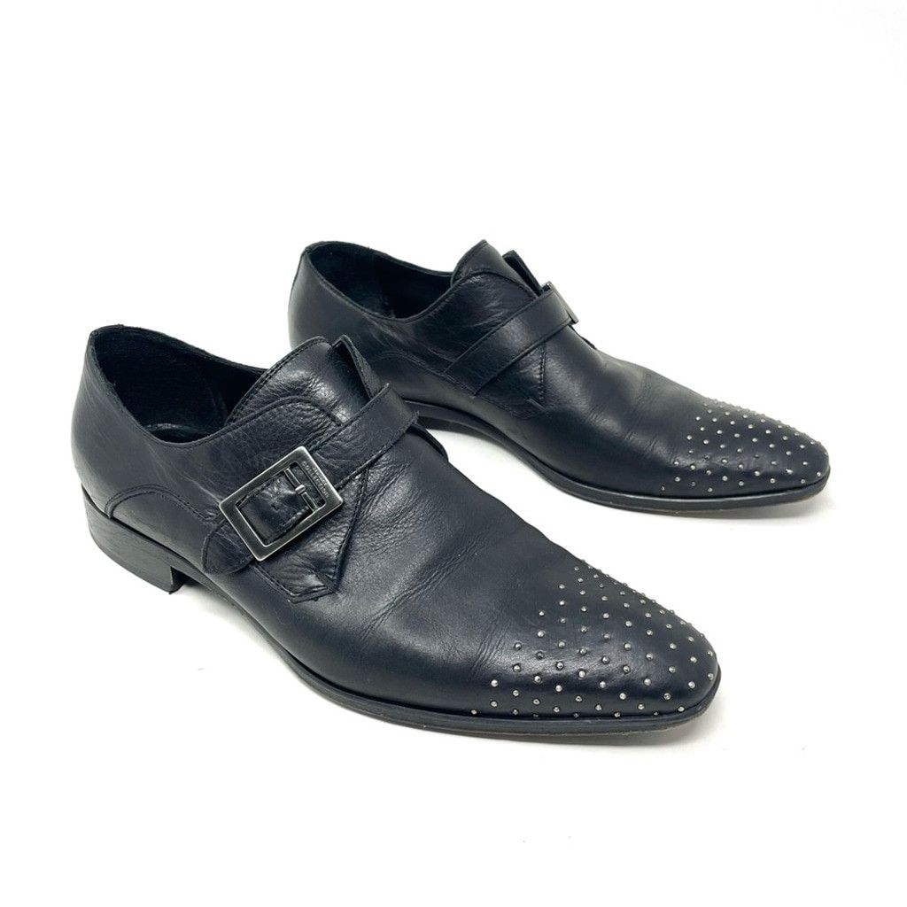 Versace Versace Studded Toe Black Leather Monk Dress Shoes Size 41 Size US 8 / EU 41 - 2 Thumbnail