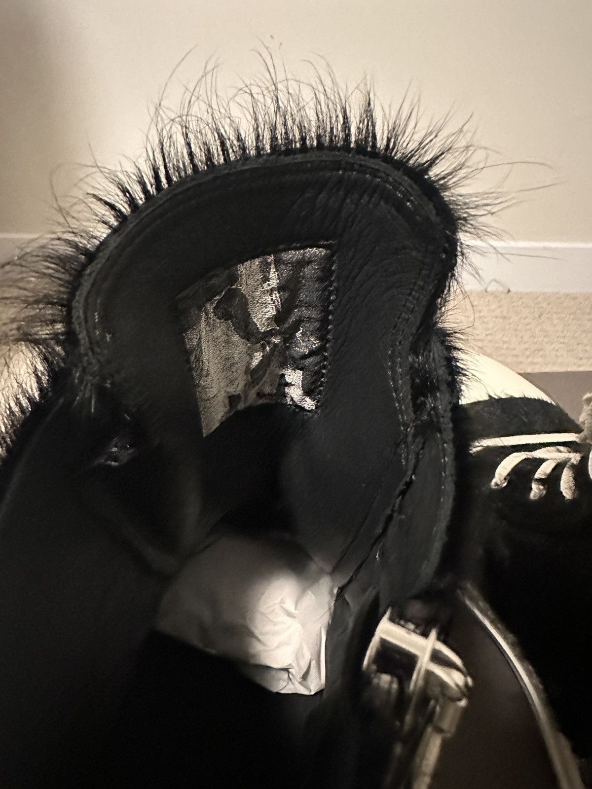Rick Owens Drkshdw Rick Owens Ramones Strobe High Black Pony Size 45 Size US 11.5 / EU 44-45 - 8 Thumbnail