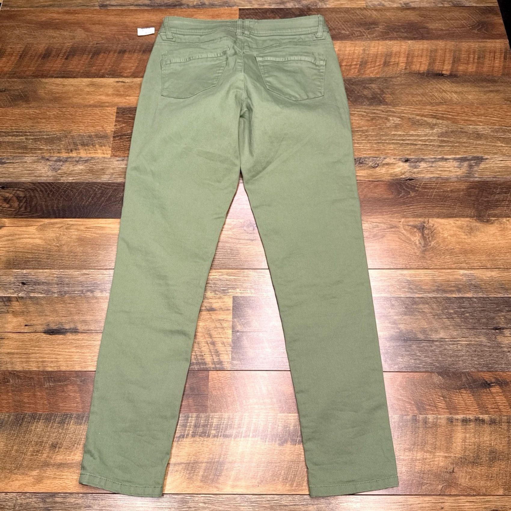 Vintage Democracy Ankle Skimmer Jeans Women 8 Green Slim 5-Pocket Denim Medium Wash Belt Loops Modern VINTAGE? Size 30" / US 8 / IT 44 - 3 Thumbnail