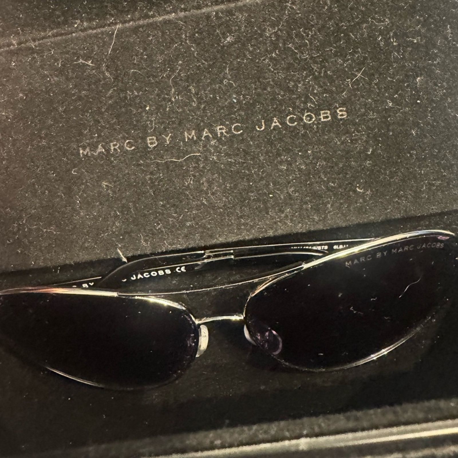 Marc by Marc Jacobs Marc By Marc‎ Jacobs Black and Purple Aviator Sunglasses Size ONE SIZE - 14 Thumbnail