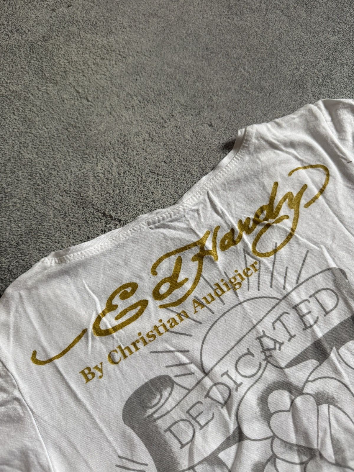Ed Hardy Ed Hardy big logo rose 🌹 avantgarde y2k tee tshirt Size S / US 4 / IT 40 - 13 Thumbnail